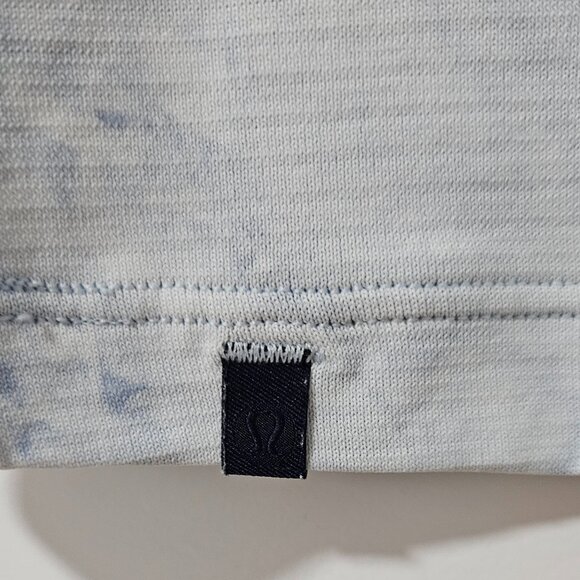 Lululemon Train to Be Short Sleeve Shirt Rainstripe Sheer Cloud Wash True Navy - Picture 5 of 5